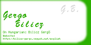 gergo bilicz business card
