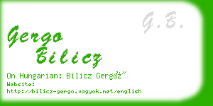 gergo bilicz business card